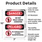 Signmission Do Not Walk Under Conveyor Bilingual Danger Sign, Aluminum, 7in W x 10in L, 2PK OS-2PACK-DS-A-710-VS-1182 - alternate 3